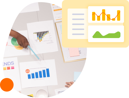 Looking at and analyzing graphs.